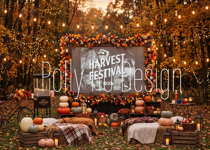 Avezano Fall Harvest Outdoor Movie Photography Backdrop Designed By Polly Ro Design