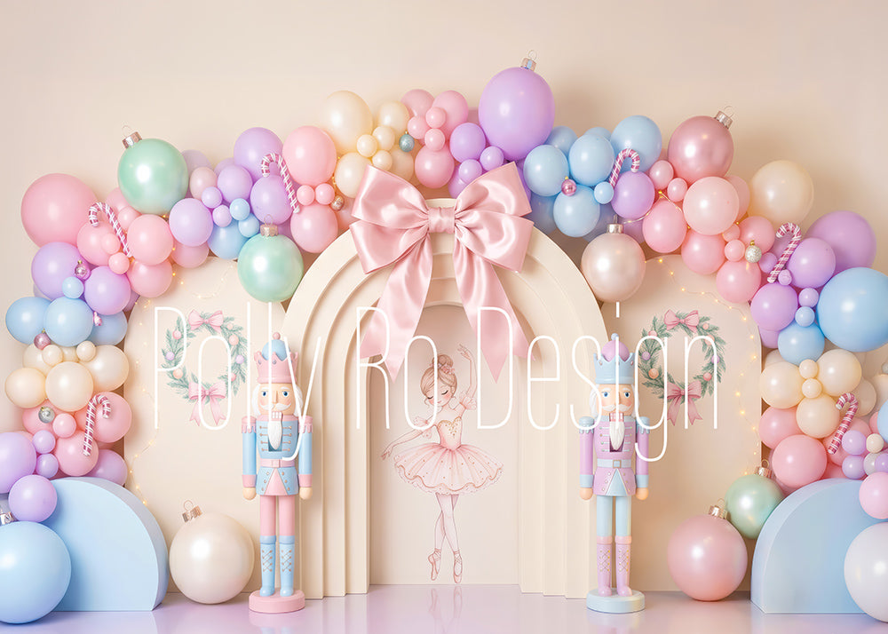 Avezano Pastel Nutcracker Ballerina Photography Backdrop Designed By Polly Ro Design