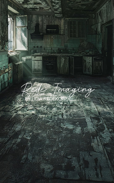 Avezano Abandoned Ruined Dark Kitchen Backdrop Designed By Lidia Redekopp