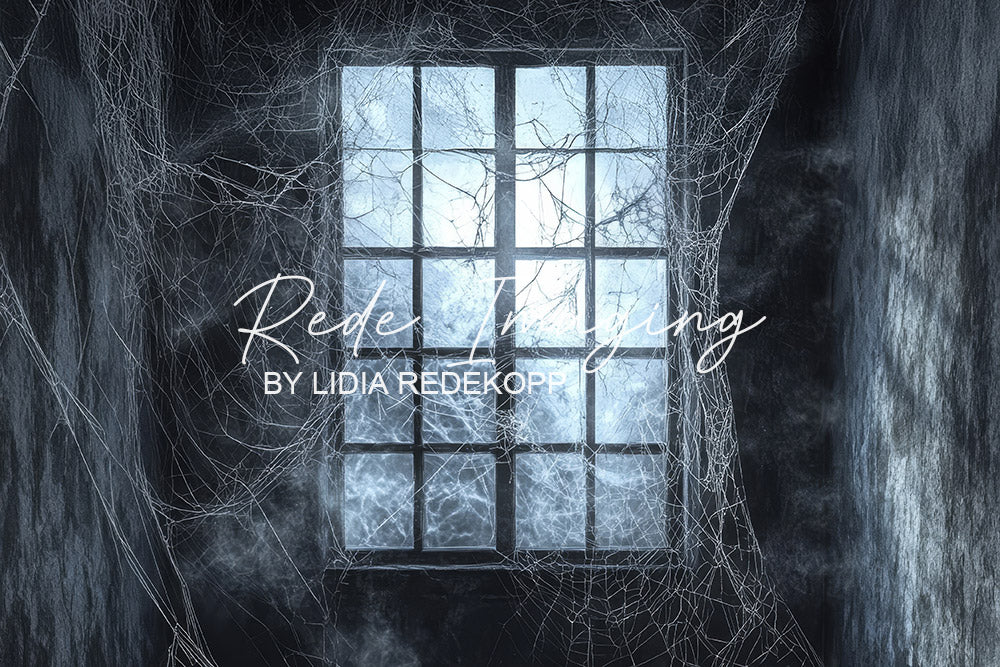 Avezano Spider Web Haunted Window Backdrop Designed By Lidia Redekopp