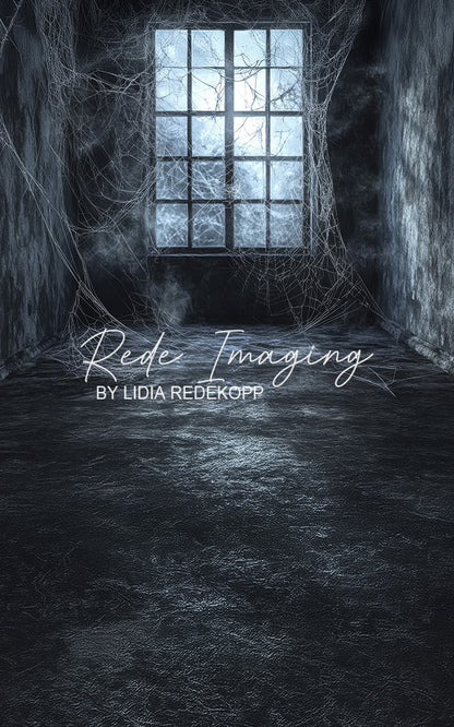 Avezano Spider Web Haunted Window Backdrop Designed By Lidia Redekopp