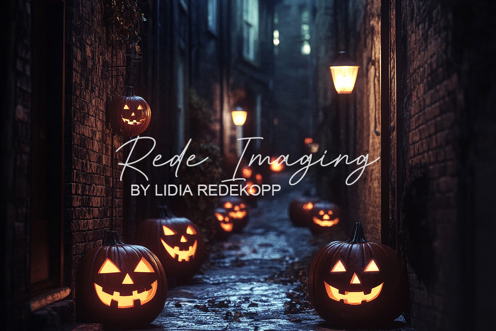 Avezano Jack O Lantern Alley Street Backdrop Designed By Lidia Redekopp