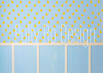 Avezano Blue Rubber Duck Kids Room Photography Backdrop Designed By Polly Ro Design
