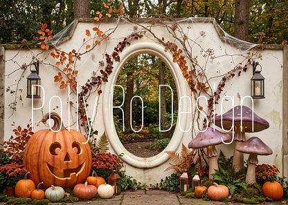 Avezano Enchanted Pumpkin Forest Halloween Photography Backdrop Designed By Polly Ro Design