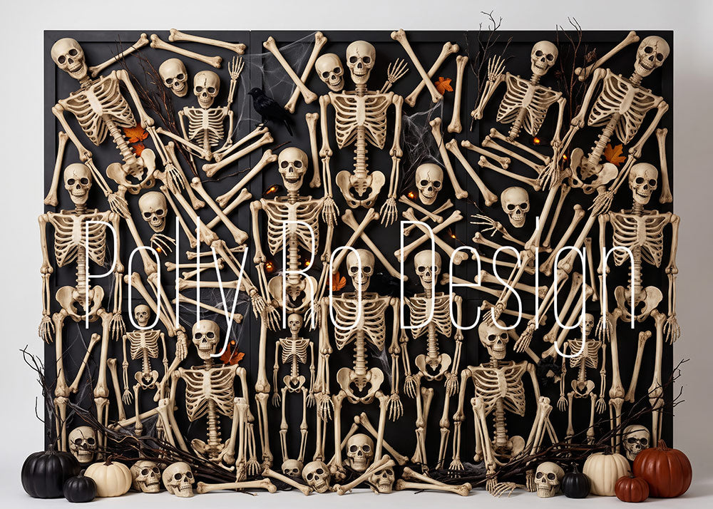 Avezano Skeleton Family Halloween Photography Backdrop Designed By Polly Ro Design