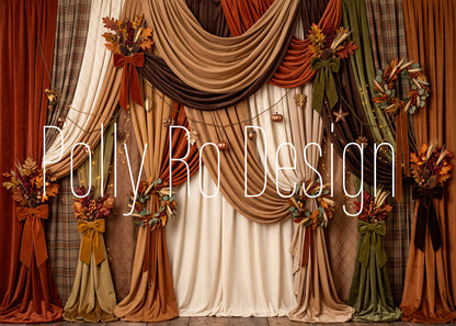 Avezano Autumn Curtain Fall Harvest Photography Backdrop Designed By Polly Ro Design