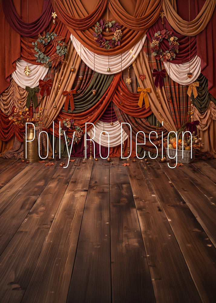 Avezano Rustic Wood Fall Curtain Photography Backdrop Designed By Polly Ro Design