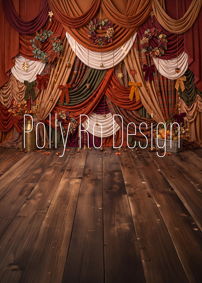 Avezano Rustic Wood Fall Curtain Photography Backdrop Designed By Polly Ro Design