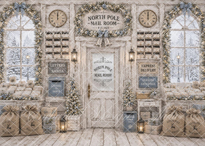 Avezano North Pole Mail Room Christmas Backdrop Designed By Enchanted Design Studio