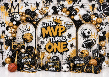 Avezano Little MVP Sports 1st Birthday Backdrop Designed By Enchanted Design Studio