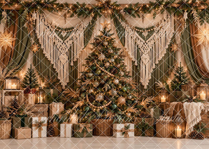 Avezano Boho Macrame Christmas Tree Gift Backdrop Designed By Enchanted Design Studio