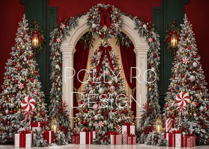 Toile de fond pour photographie de baiser de roses et de ballons de la Saint-Valentin d'Avezano conçue par Polly Ro Design