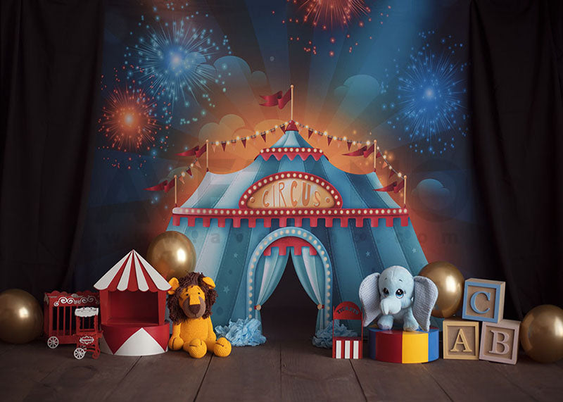 Avezano Circus Children's Birthday Party Theme Photography Background-AVEZANO