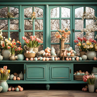 Avezano Easter Flower Room Photography Backdrop Room Set