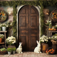Avezano Spring Easter Green Plant Decoration Photography Backdrop