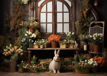 Avezano Spring Easter Green Plants Decoration Photography Backdrop