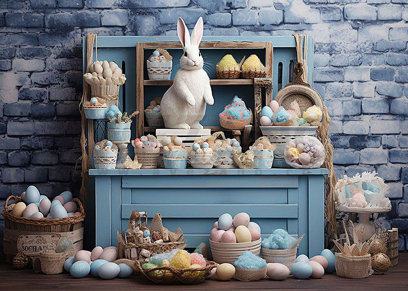 Avezano Easter  Blue Cabinet Photography Backdrop
