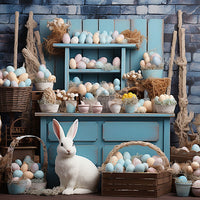 Avezano Easter Blue Cabinets 2 pcs Set Backdrop