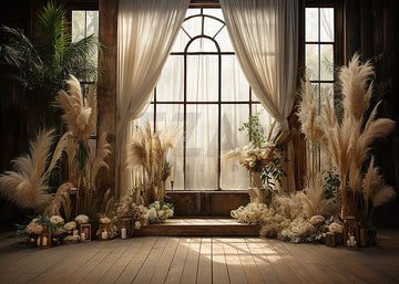 Avezano Bohemian Reed and Window Photography Background