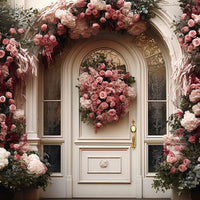Avezano Spring Pink Flower Door Decoration 2 pcs Set Backdrop