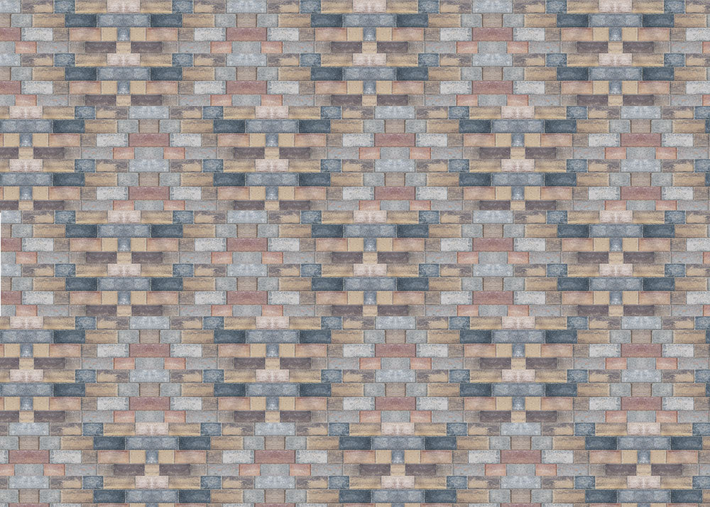 Mur de briques en pierre d'Avezano - Toile de fond pour photographie aux couleurs mélangées