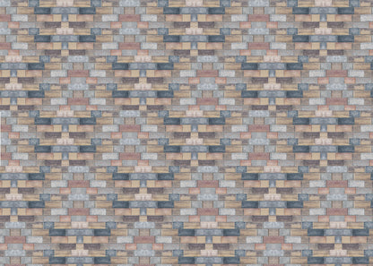 Mur de briques en pierre d'Avezano - Toile de fond pour photographie aux couleurs mélangées