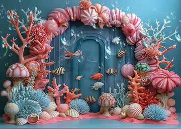 Avezano Summer Undersea Coral Fish Photography Backdrop