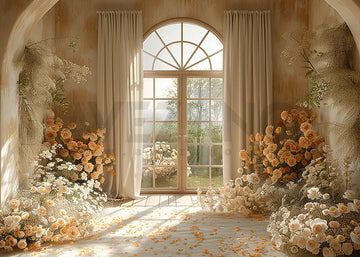 Avezano Spring Bohemian Room and Flowers Mother's Day Photography Backdrop