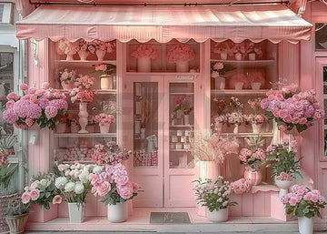 Avezano Spring Pink Flower Display Window Photography Backdrop