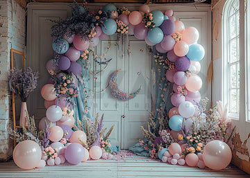 Avezano Balloon Arch Flowers Photography Background