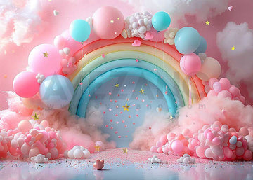 Avezano Rainbow Arch Kids Birthday Party Photography Background