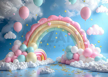 Avezano Rainbow  Kids Birthday Party Photography Background