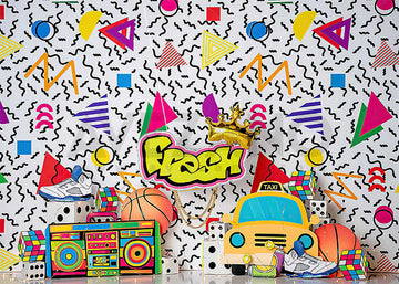 Avezano Children's Painting Colored Paper Birthday Party Photography Background