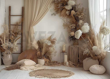 Avezano Bohemian Flowers Decorate the Room Photography Backdrop
