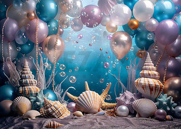 Avezano Summer Underwater World Themed Photography Backdrop