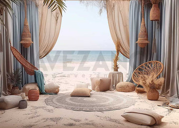Avezano Summer Beach Boho Style Seating Room Photography Backdrop
