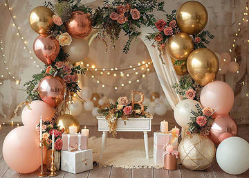 Avezano Balloon Arches and Rose Photography Background