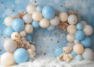Avezano Balloon Arch and Little Golden Star Photography Background