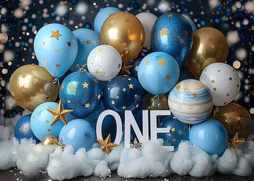 Avezano One Year Birthday Balloon Party Photography Background