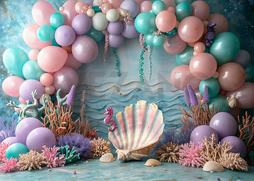 Avezano Summer Balloon Arch Seafloor Theme Photography Background