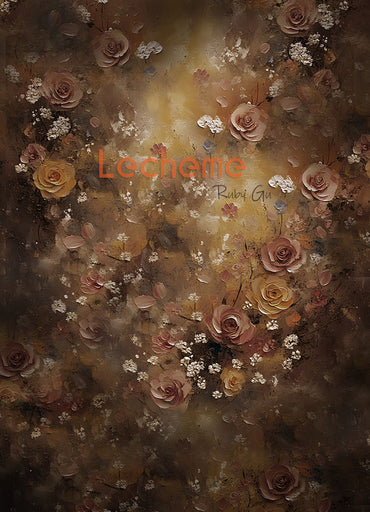 Toile de fond pour photographie artistique de fleurs peintes Avezano par Lecheme Ruby Gu