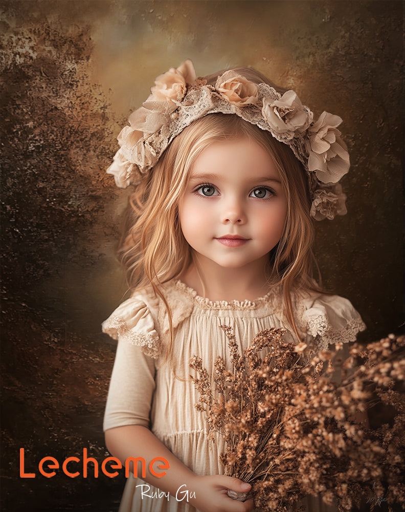 Toile de fond pour photographie artistique de la vieille route brune d'Avezano par Lecheme Ruby Gu