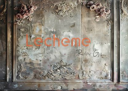 Toile de fond pour photographie de murs et de roses rétro d'Avezano par Lecheme Ruby Gu