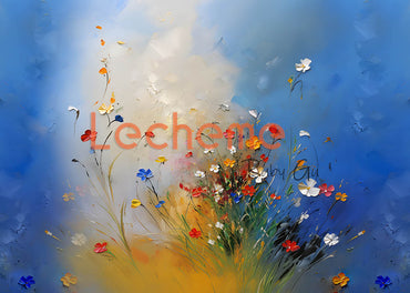 Toile de fond pour photographie de fleurs de peinture murale d'Avezano par Lecheme Ruby Gu