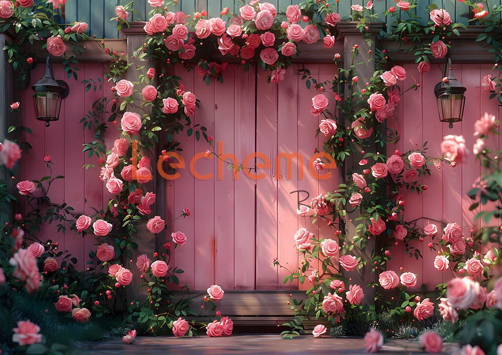 Toile de fond pour photographie de murs fleuris d'Avezano par Lecheme Ruby Gu 