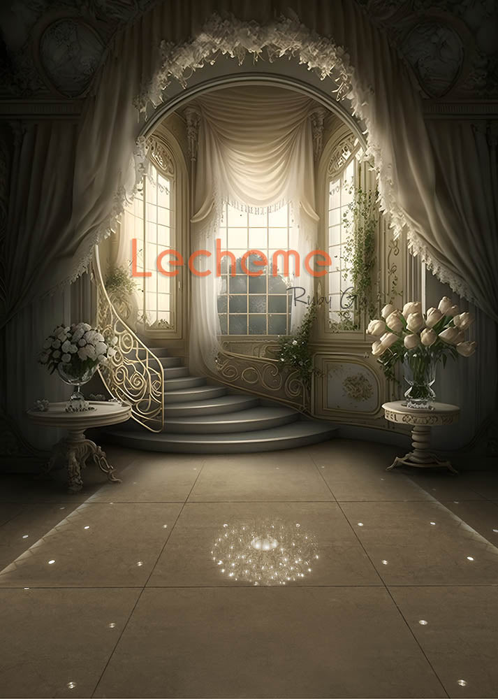 Avezano Elegant Christmas Decoration White Wall Photography Backdrop