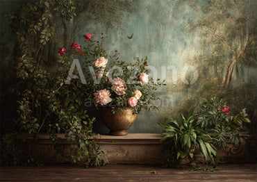 Toile de fond murale rétro de peinture à l'huile d'Avezano pour la photographie