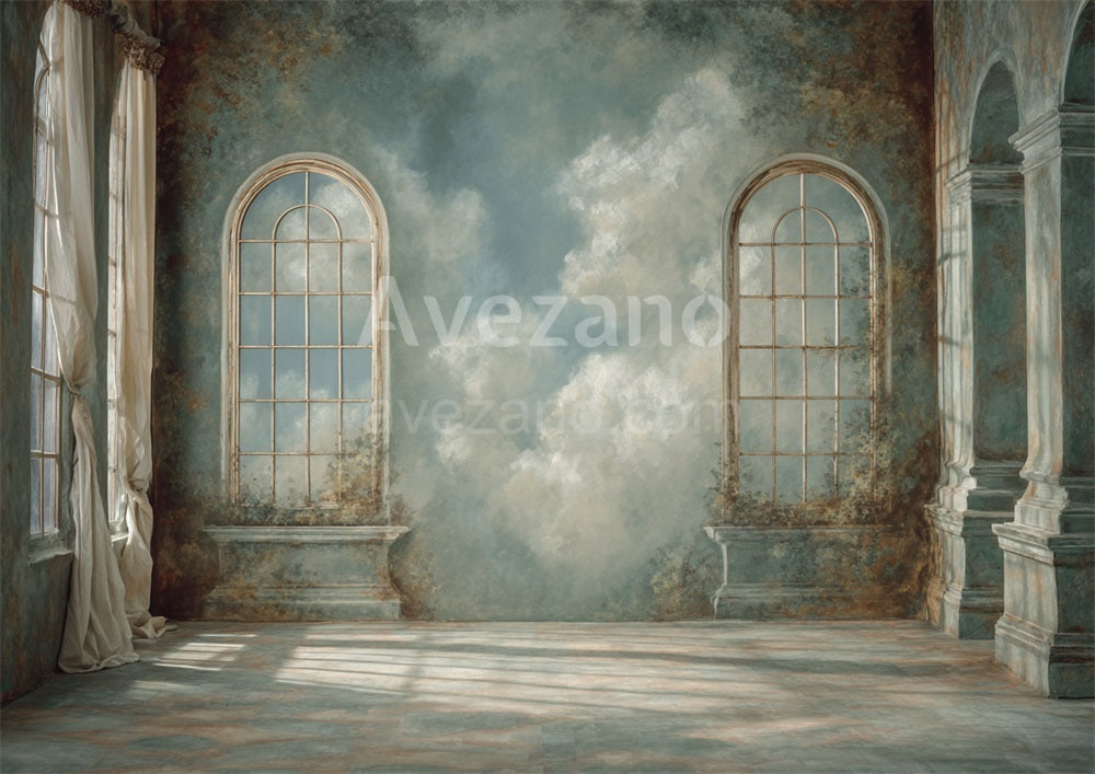 Toile de fond murale rétro de peinture à l'huile d'Avezano pour la photographie
