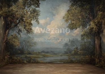 Toile de fond murale rétro de peinture à l'huile d'Avezano pour la photographie