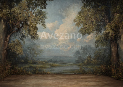 Toile de fond murale rétro de peinture à l'huile d'Avezano pour la photographie